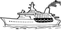 Круїзний лайнер у відкритому морі