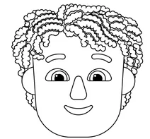 Кучеряве волосся emoji людини