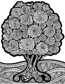 Квіткове дерево zentangle