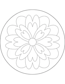 Легка мандала з квітами