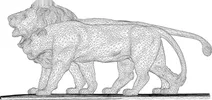 Лев і левиця 3d каркас