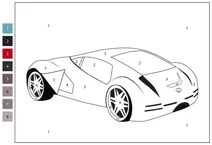 Lexus 2054 — розфарбуй за номерами