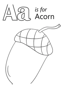 Літера a — acorn (жолудь)
