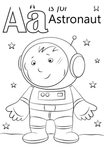Літера a — astronaut (астронавт)