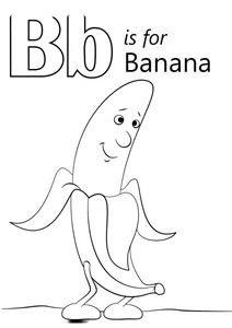 Літера b — banana (банан)