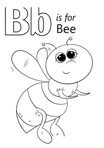 Літера b — bee (бджола)