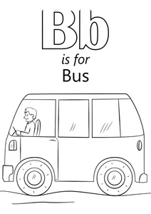 Літера b — bus (автобус)