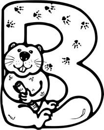 Літера b починає слово “beaver