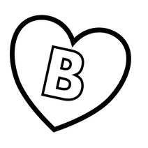 Літера b у сердечку