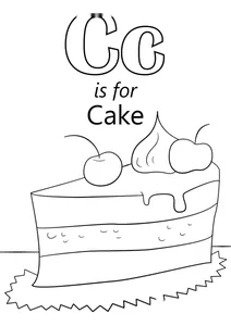 Літера c — cake (торт)