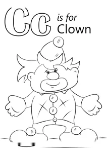 Літера c — clown (клоун)