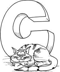 Літера c починає слово “cat