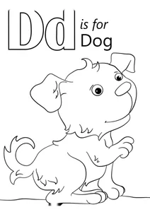 Літера d — dog (собака)