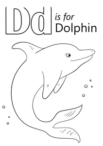 Літера d — dolphin (дельфін)