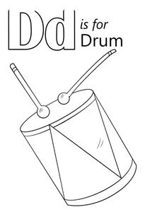 Літера d — drum (барабан)