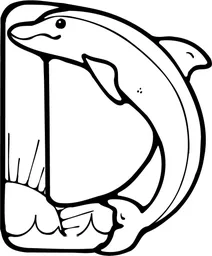 Літера d починає слово ” dolphin