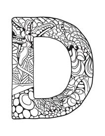 Літера d zentangle