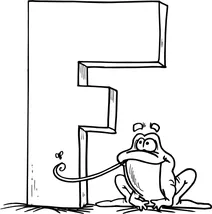 Літера f починає слово “frog