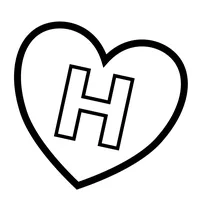Літера h у сердечку