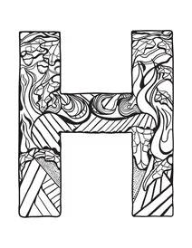 Літера h zentangle