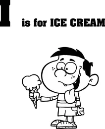 Літера i починає слово “ice cream