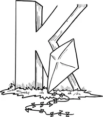 Літера k починає слово “kite