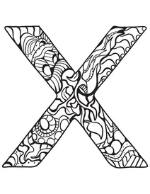 Літера х zentangle