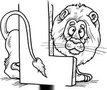 Літера l починає слово “lion