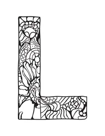 Літера l zentangle
