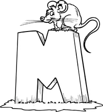 Літера m починає слово “mouse