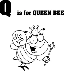Літера q починає слово “queen bee