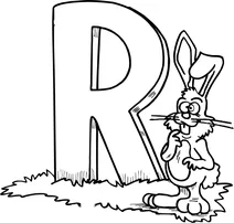 Літера r починає слово “rabbit