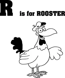 Літера r починає слово “rooster