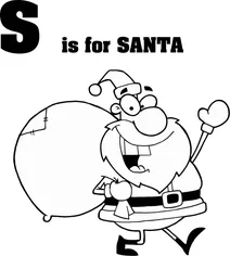 Літера s починає слово “santa