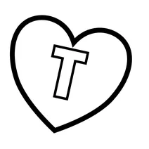 Літера t у сердечку