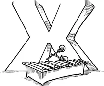 Літера x починає слово “xylophone