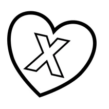 Літера x у сердечку