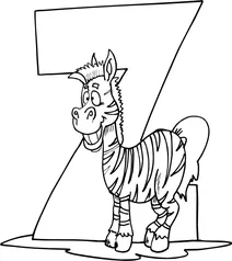 Літера z починає слово “zebra