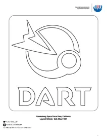 Логотип dart (the double asteroid redirection test).