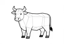 Low poly cow