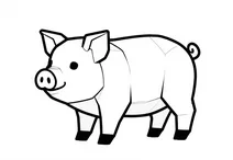 Low poly pig