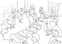 Луки 19:36-38 — тріумфальний в’їзд ісуса
