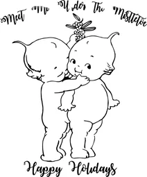 Ляльки kewpie зустрічають мене під омелою