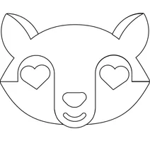Лисиця з сердечними очима обличчя emoji