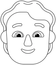Людина біле волосся emoji