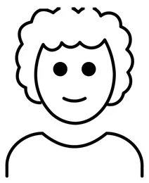 Людина кучеряве волосся emoji