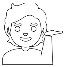 Людина, що відкидає руку emoji