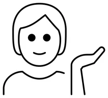 Людина, яка кидає руку emoji