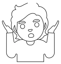 Людина знизує плечима emoji