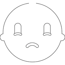 Маленьке нахмурене обличчя смайли